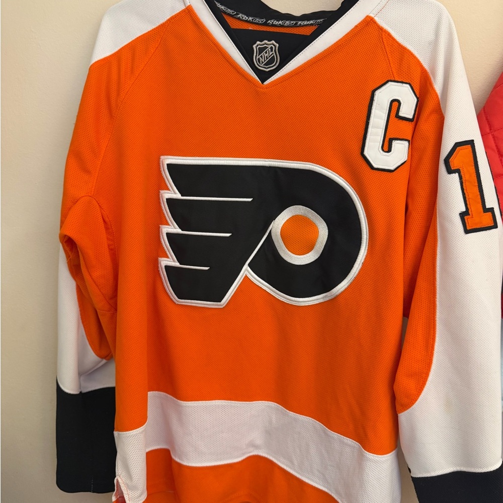 Philadelphia flyers Reebok Orange and Black NHL Jersey